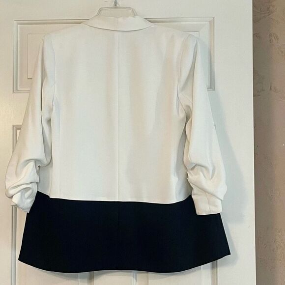 Joie Lollasa B Colorblock Open Front Scrunch Sleeve Jacket Size 6 - Picture 3 of 9